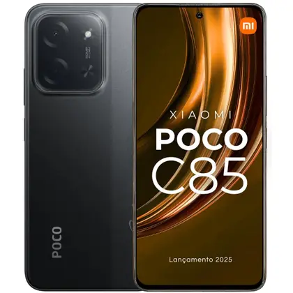 Smartphone Xiaomi Poco C85 256GB 8GB RAM Dual SIM Tela 6.9" - Preto
