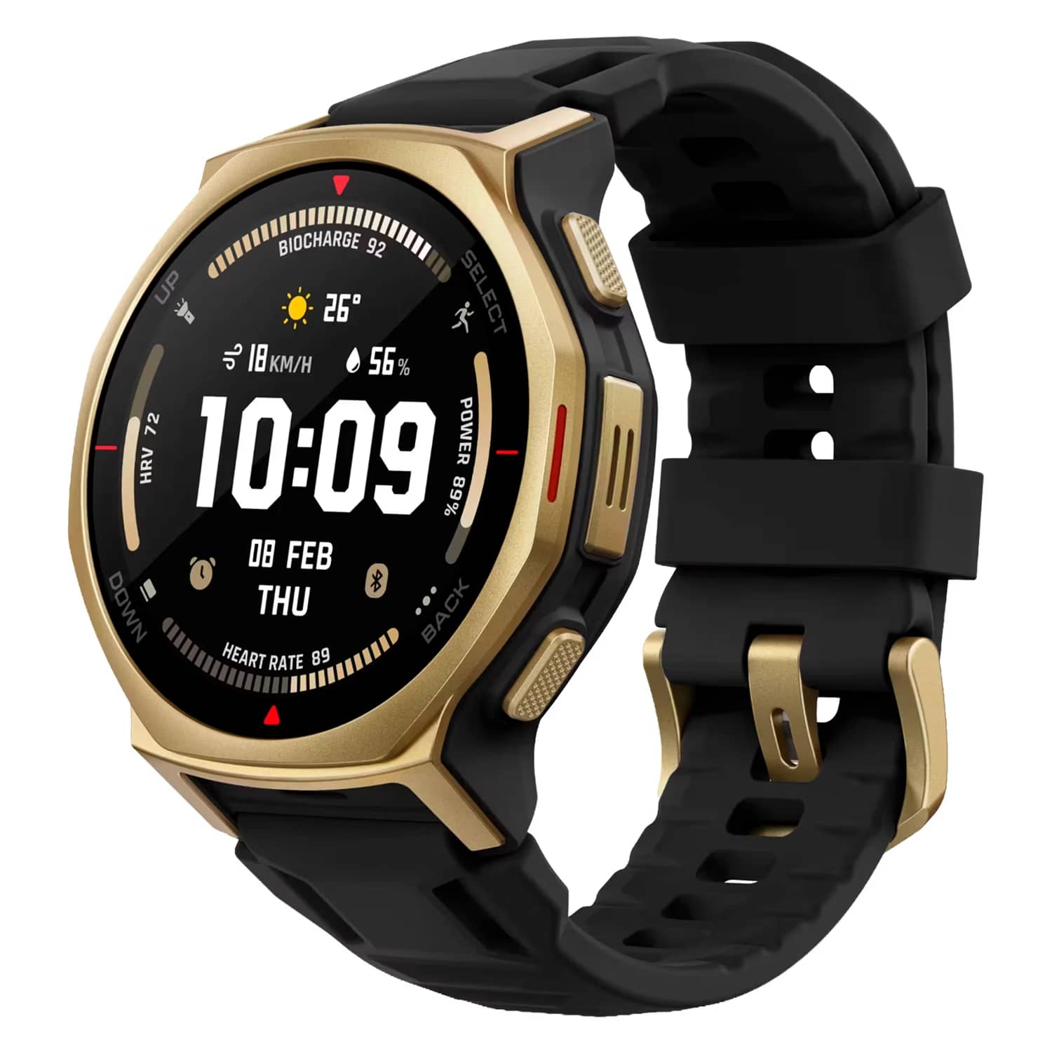 Smartwatch Amazfit T-Rex 3 Pro 44mm - Preto e Dourado