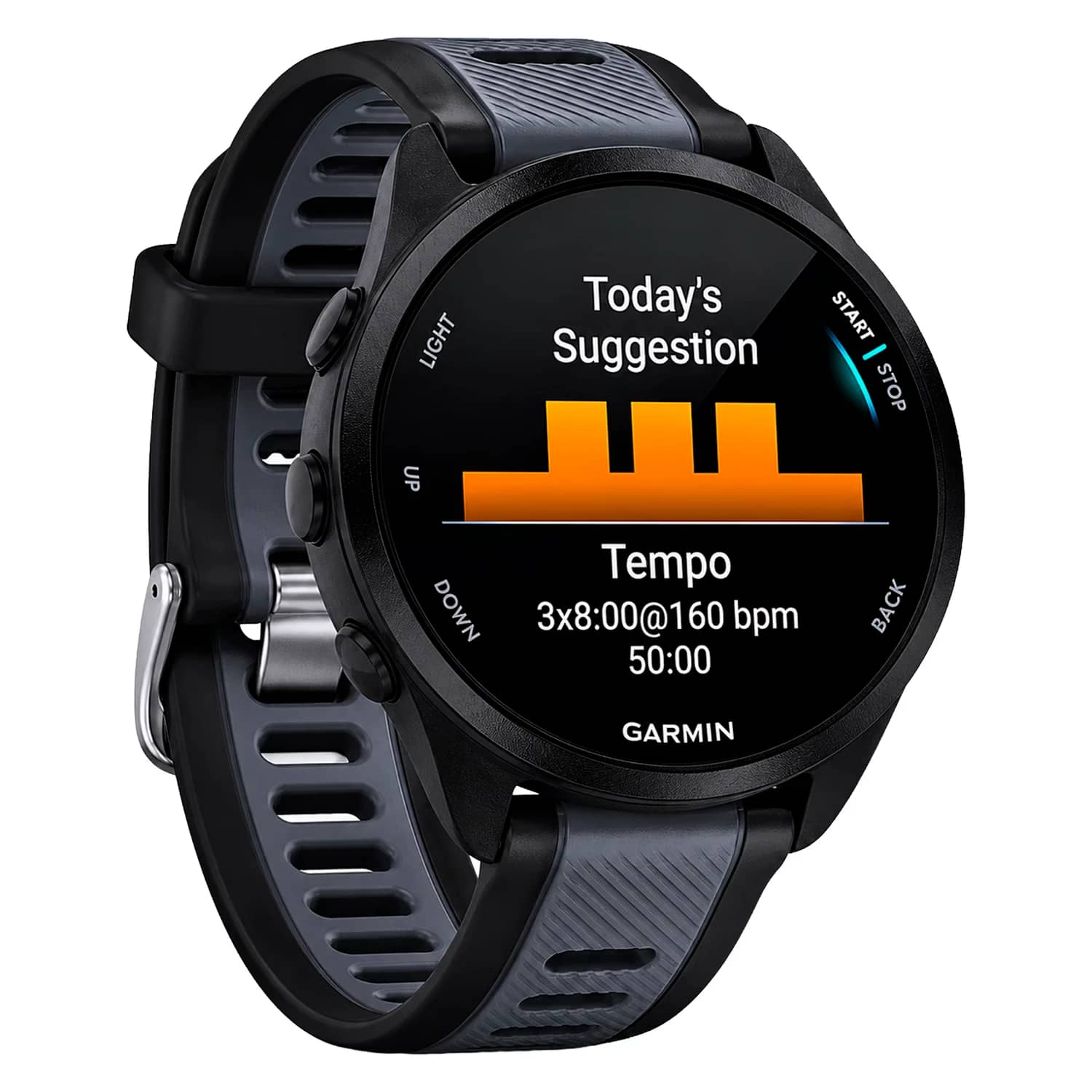 Smartwatch Garmin Forerunner 165 010-02863-AA/AC - Preto e Cinza