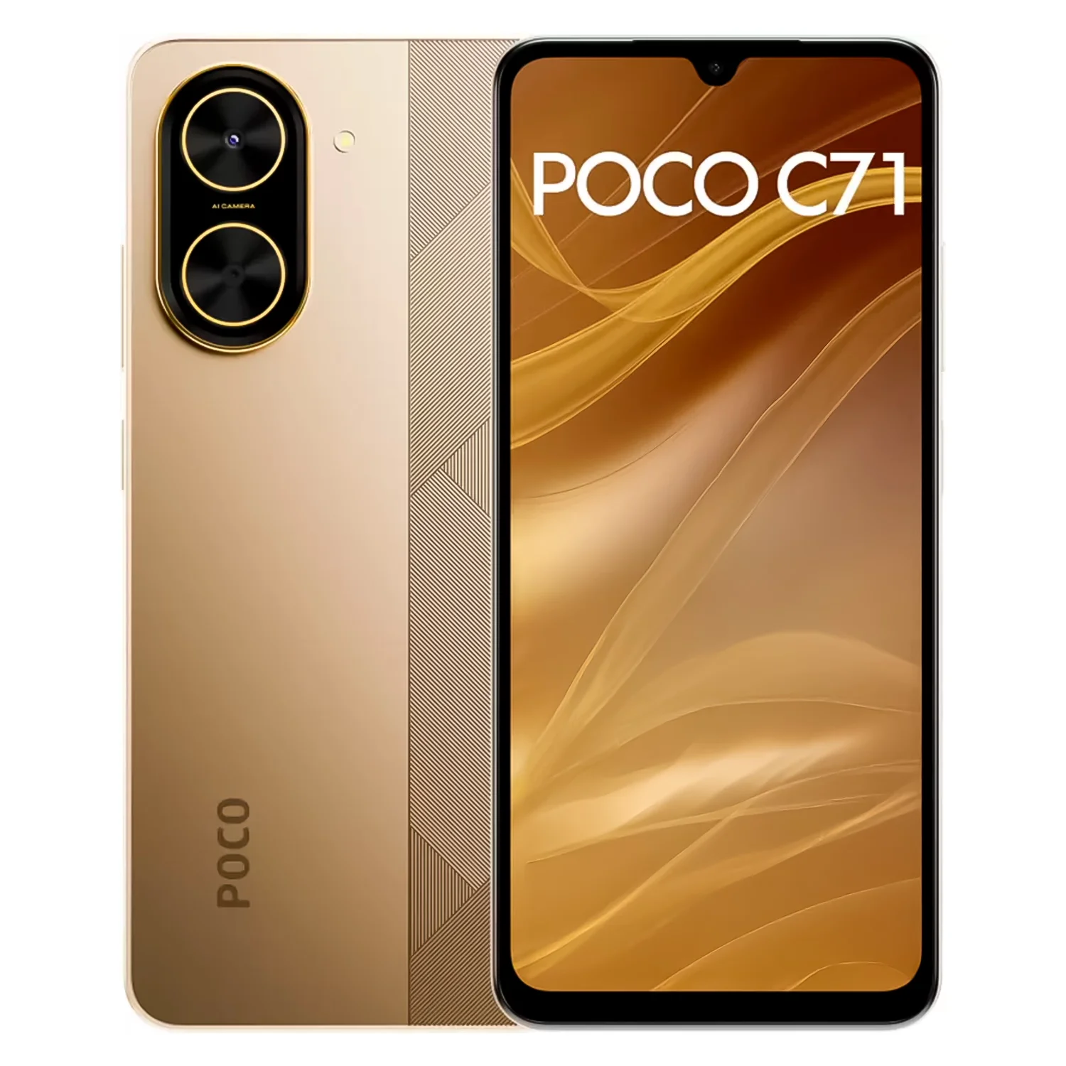 Smartphone Xiaomi Poco C71 128GB 4GB RAM Dual SIM Tela 6.88" - Dourado