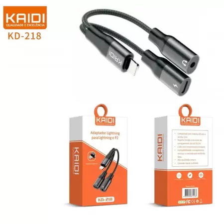 Adaptador Lightning Para Lightning E P2 Kaidi Kd-218