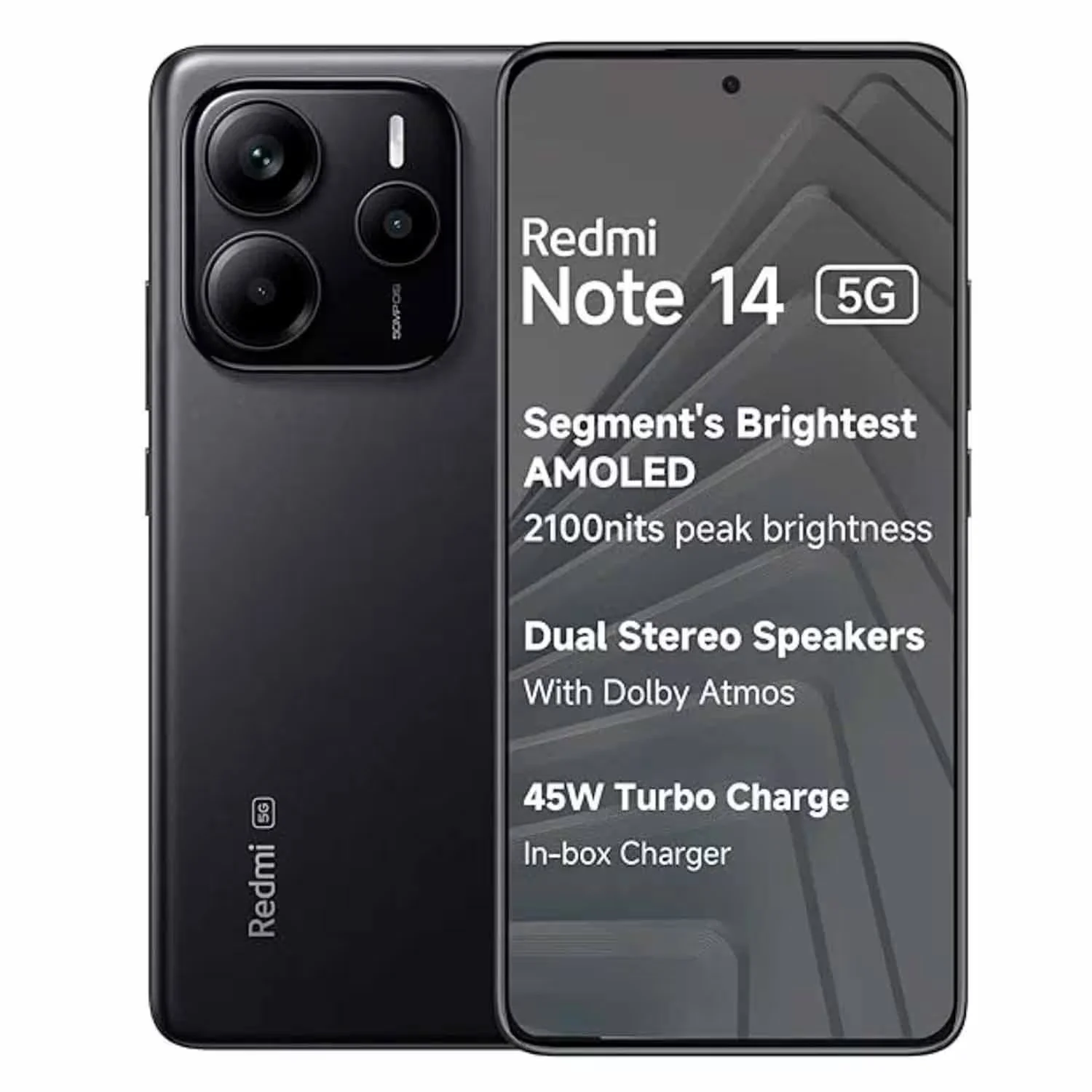 Smartphone Xiaomi Redmi Note 14 5G 256GB 8GB RAM Dual SIM Tela 6.67" - Preto